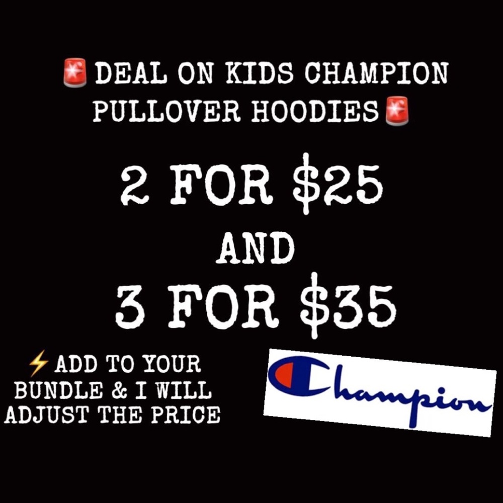 🚨DEAL ON KIDS CHAMPION PULLOVER HOODIES🚨